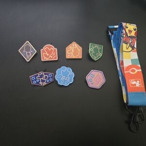 Pokémon World Championships 2025 Pin Rally Complete Badge Set with Lanyard
